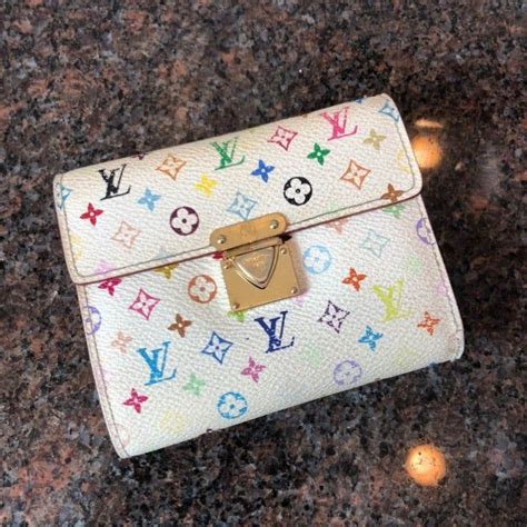 white and rainbow louis vuitton wallet|trifold Louis Vuitton wallet.